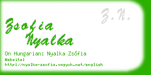 zsofia nyalka business card